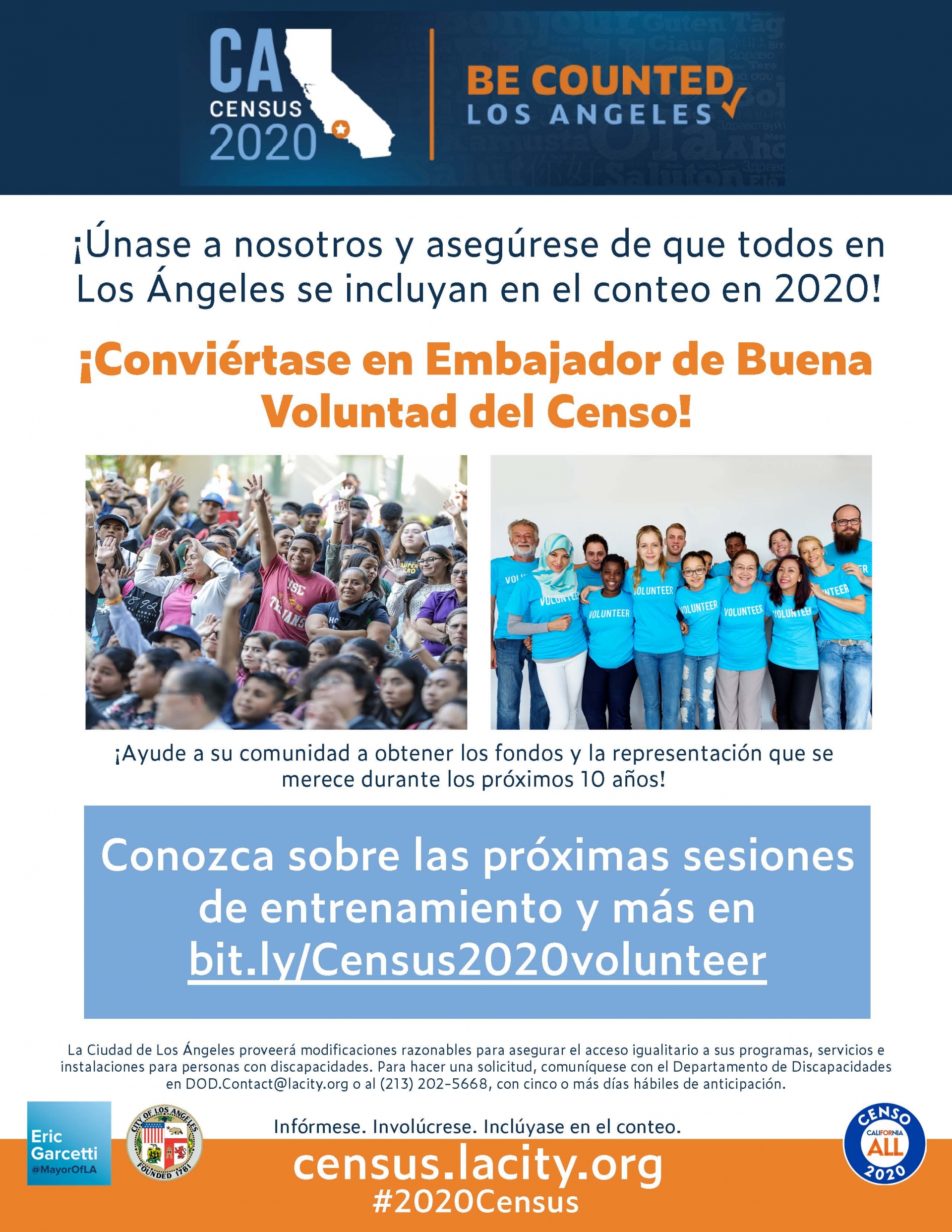 El programa de Embajadores de Buena Voluntad del Censo (Census Goodwill Ambassador - CGA)