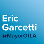 Eric Garcetti Logo with hashtag MayorOfLA.